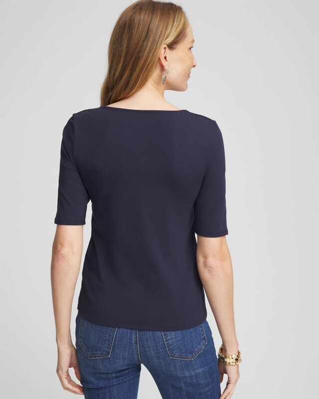 Contour Cotton Square Neck Tee - image 3
